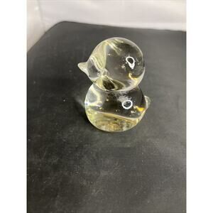 MCM Reijmyre Swedish Art Glass Bird Paper Weight Figurine Sweden Original Tag